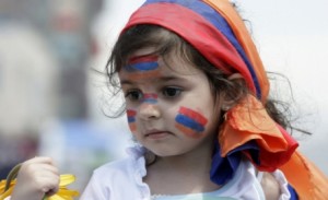 armenian flag with princess